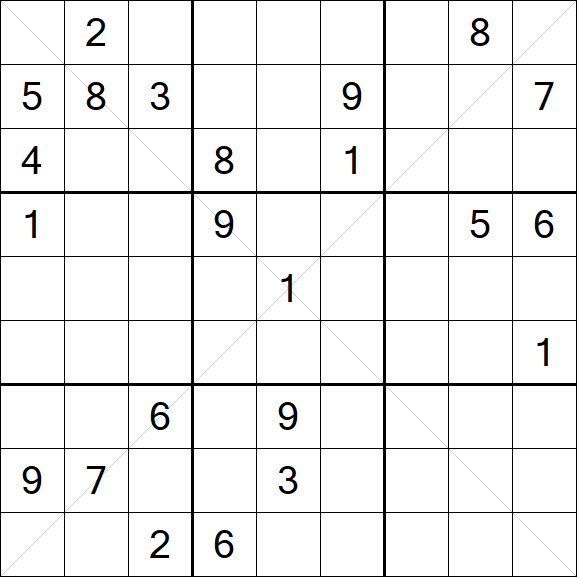 Sudoku X - Difficile