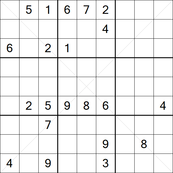 Sudoku X - Difficile