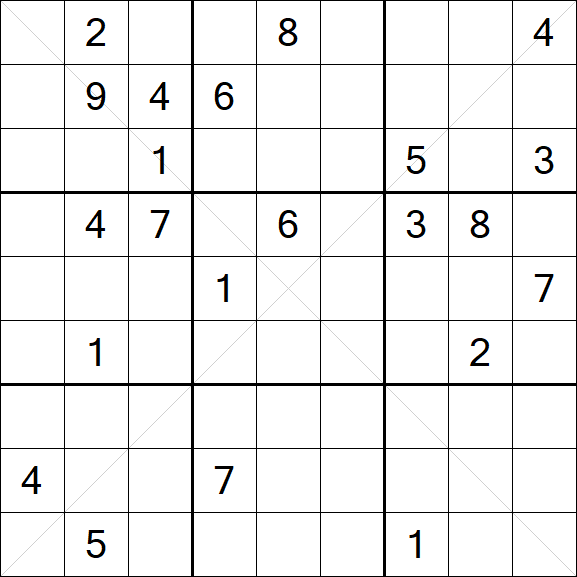 Sudoku X - Difficile
