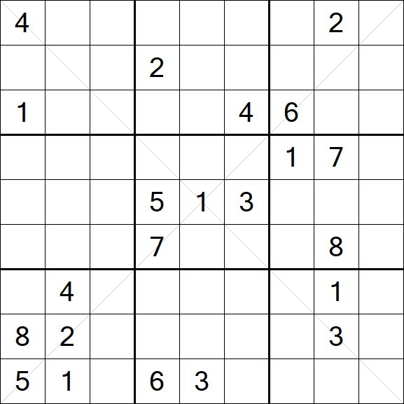 Sudoku X - Difficile