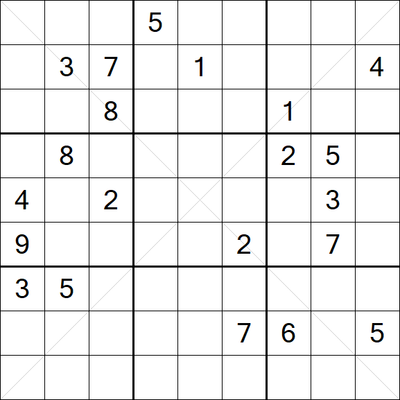 Sudoku X - Difficile