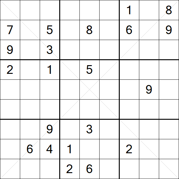 Sudoku X - Difficile