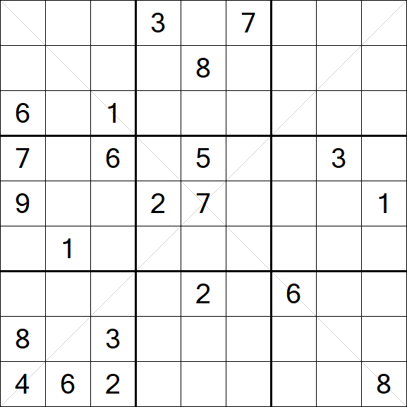 Sudoku X - Difficile
