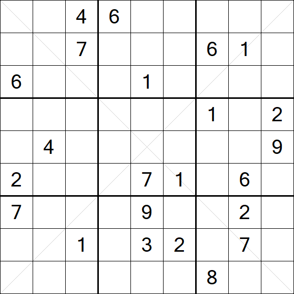 Sudoku X - Difficile
