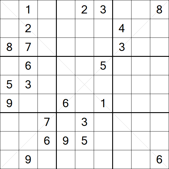 Sudoku X - Difficile