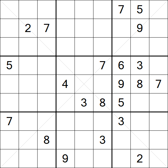Sudoku X - Difficile