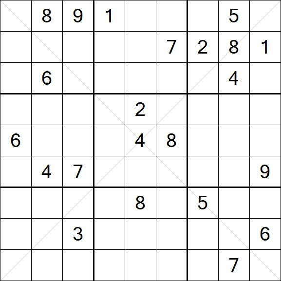 Sudoku X - Difficile