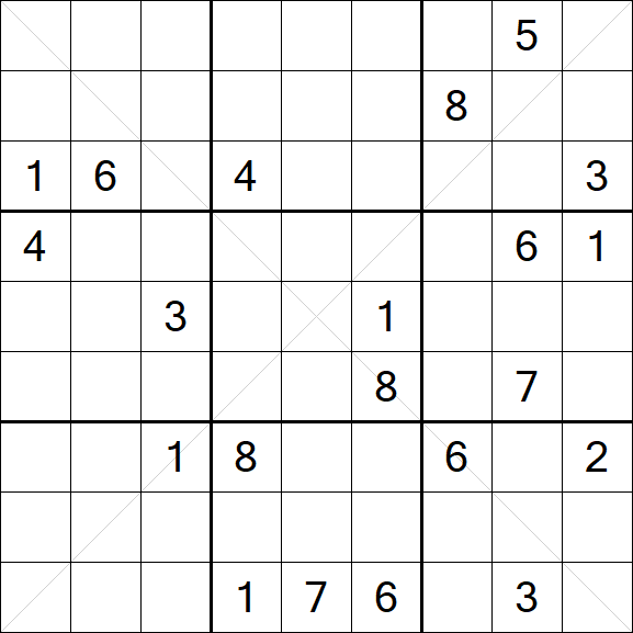 Sudoku X - Difficile