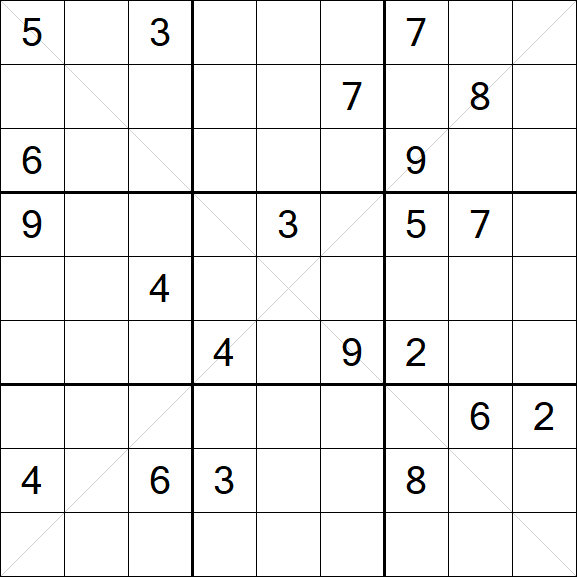 Sudoku X - Difficile
