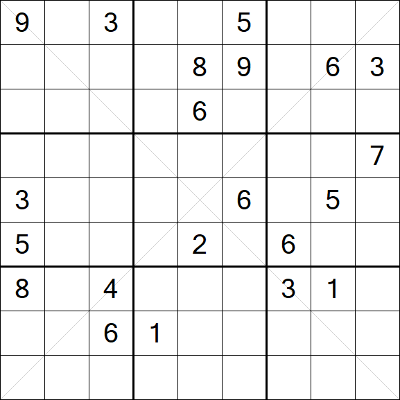 Sudoku X - Difficile