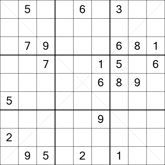 Sudoku X - Difficile