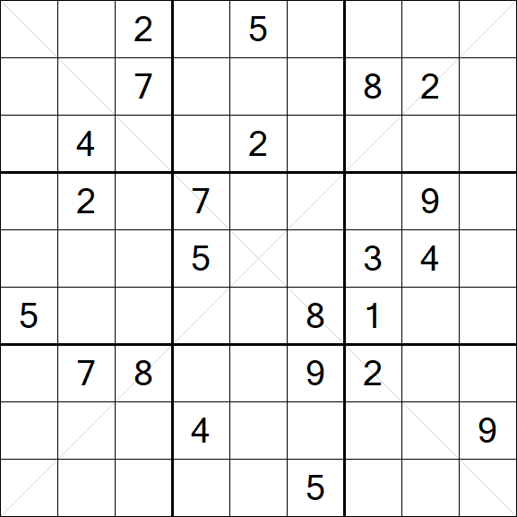 Sudoku X - Difficile