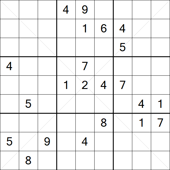 Sudoku X - Difficile