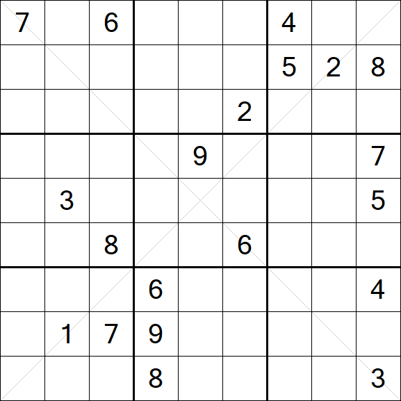 Sudoku X - Difficile