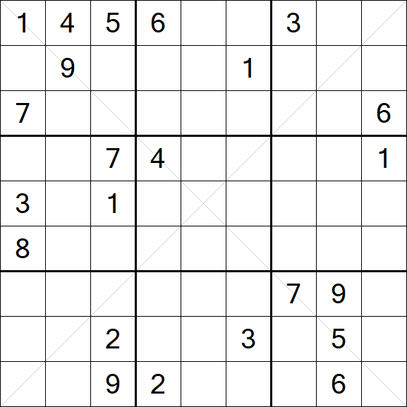Sudoku X - Difficile
