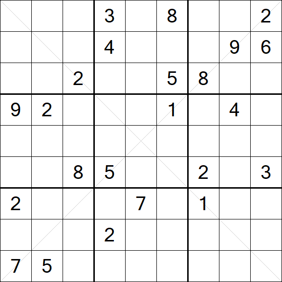 Sudoku X - Difficile
