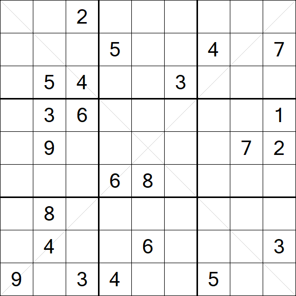 Sudoku X - Difficile