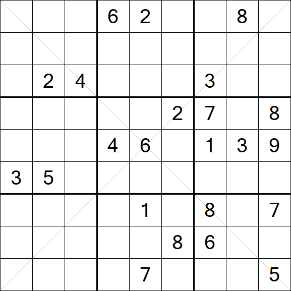 Sudoku X - Difficile