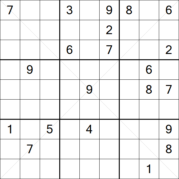 Sudoku X - Difficile