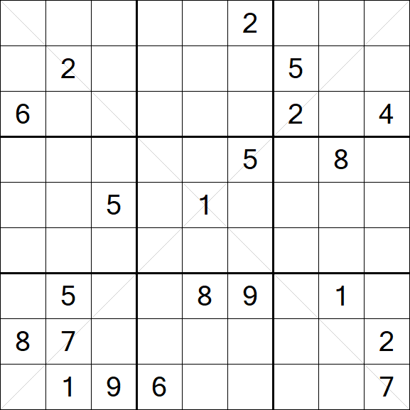 Sudoku X - Difficile