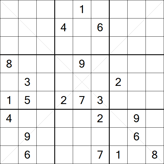 Sudoku X - Difficile