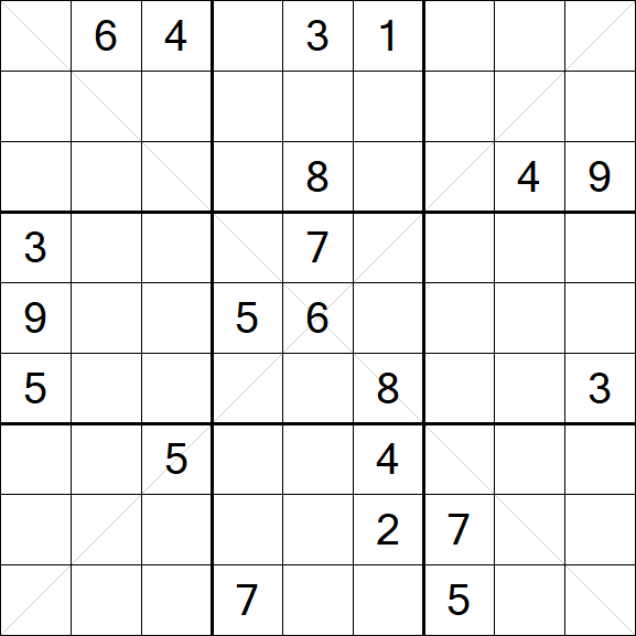 Sudoku X - Difficile