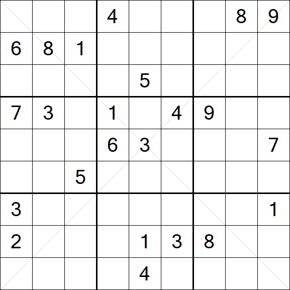 Sudoku X - Difficile