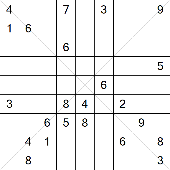 Sudoku X - Difficile