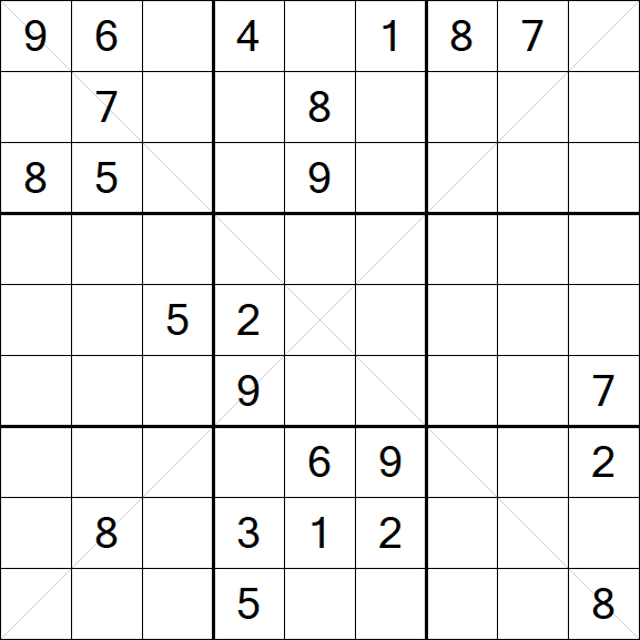 Sudoku X - Difficile