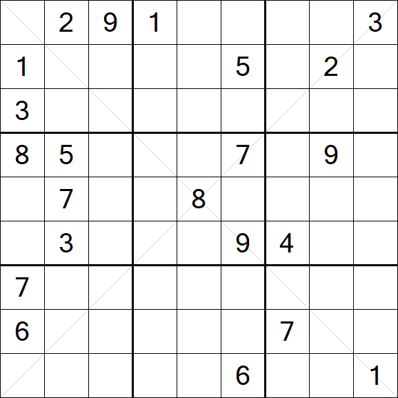 Sudoku X - Difficile