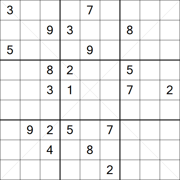 Sudoku X - Difficile