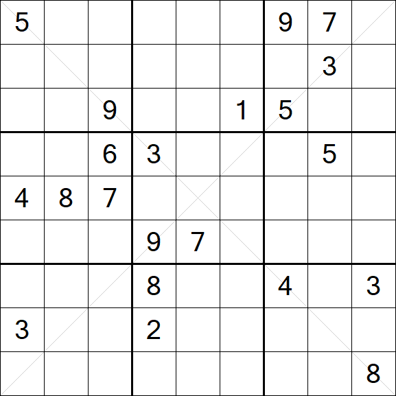 Sudoku X - Difficile