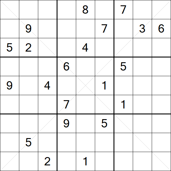 Sudoku X - Difficile