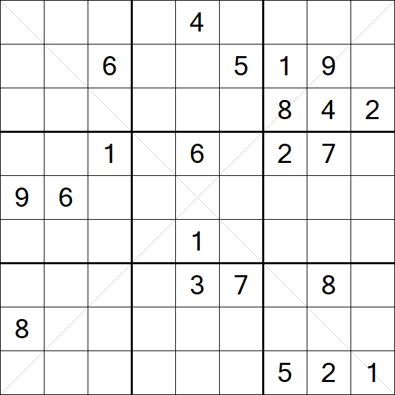 Sudoku X - Difficile