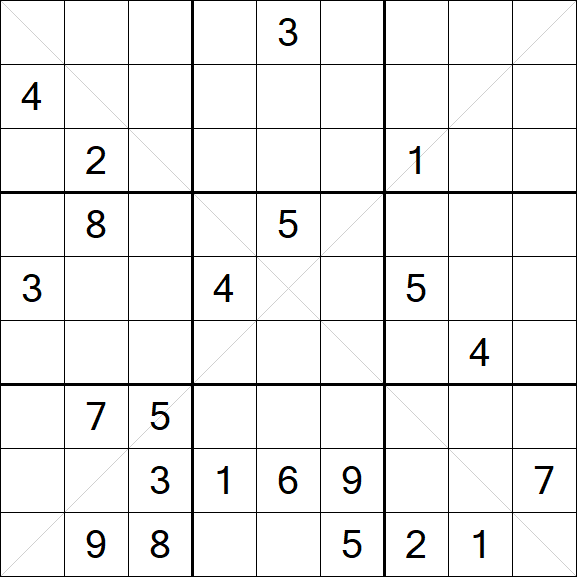 Sudoku X - Hard