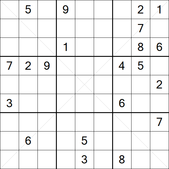 Sudoku X - Difficile