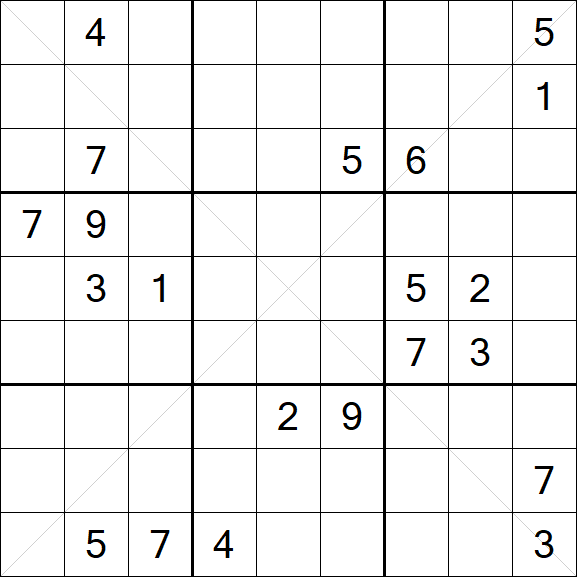 Sudoku X - Difficile