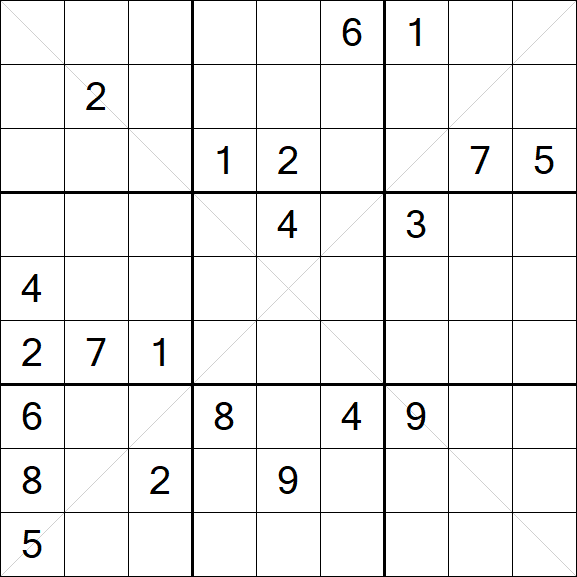 Sudoku X - Difficile