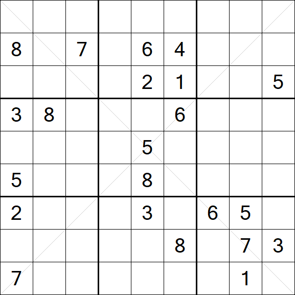 Sudoku X - Difficile
