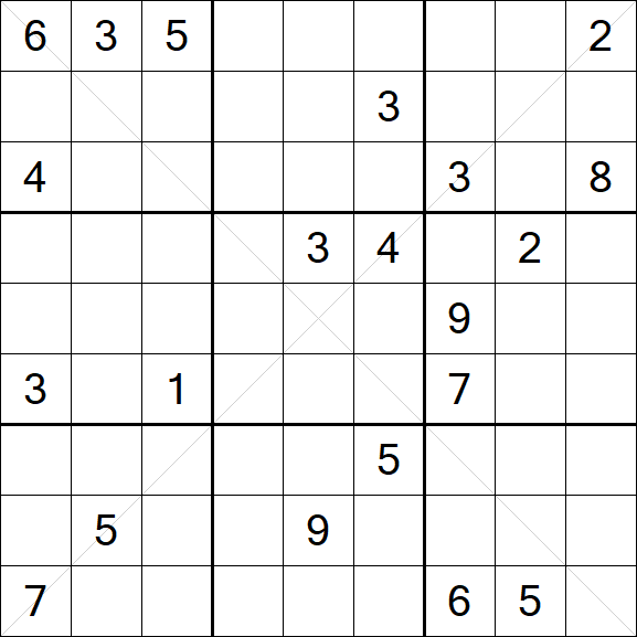 Sudoku X - Difficile