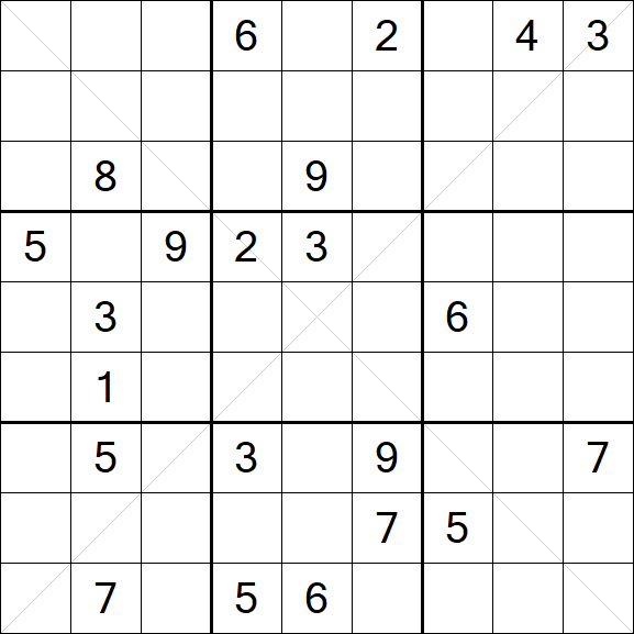 Sudoku X - Difficile