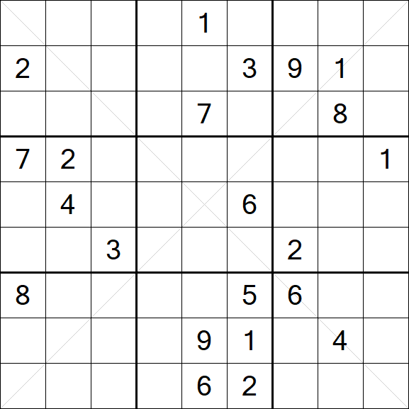 Sudoku X - Difficile