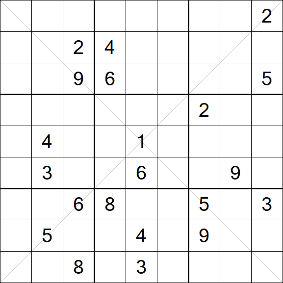 Sudoku X - Difficile