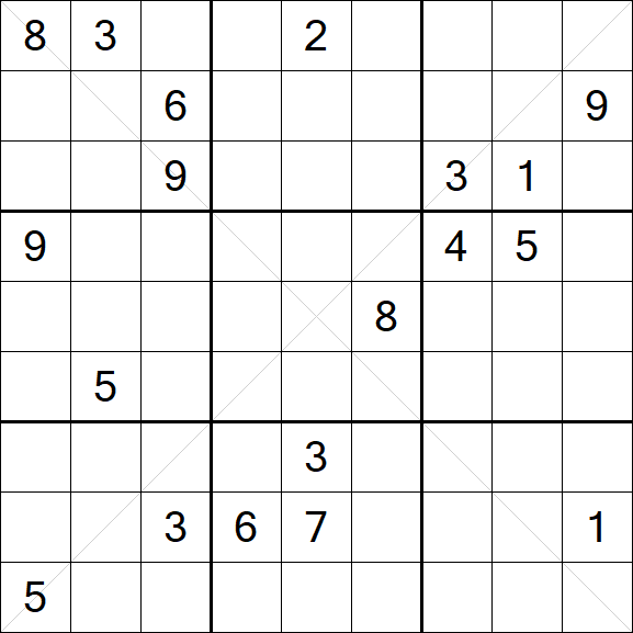 Sudoku X - Hard