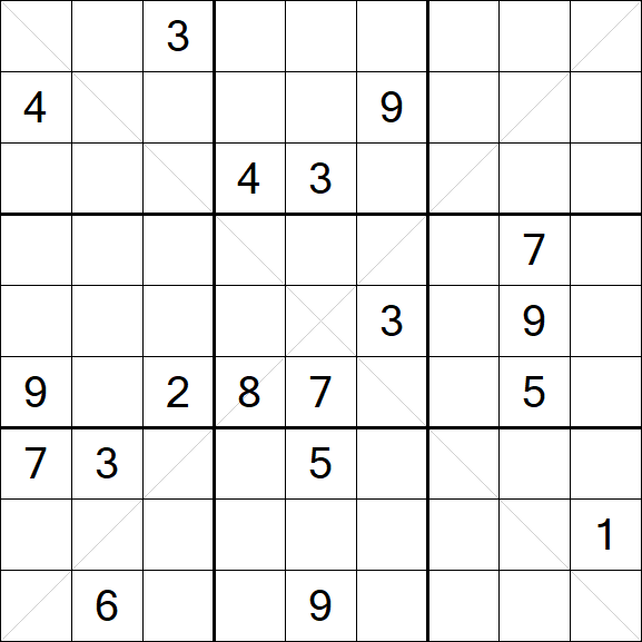 Sudoku X - Difficile