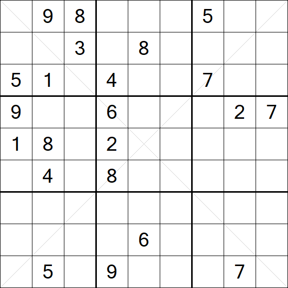 Sudoku X - Difficile