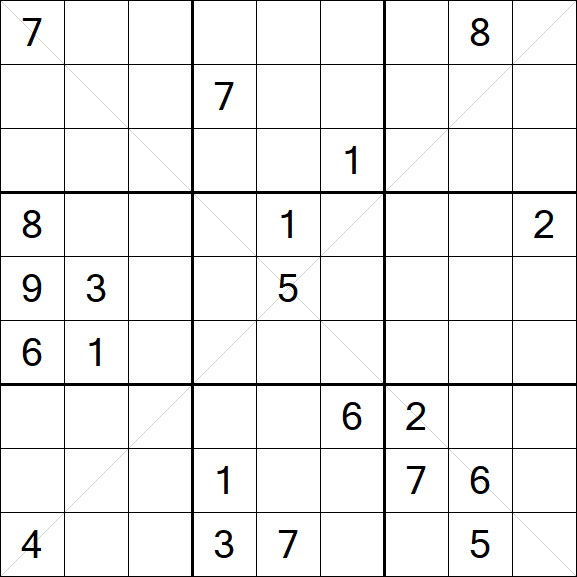 Sudoku X - Difficile