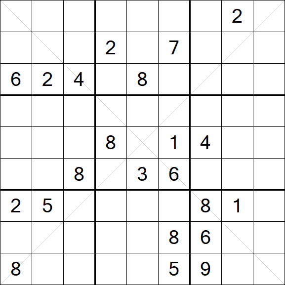 Sudoku X - Difficile