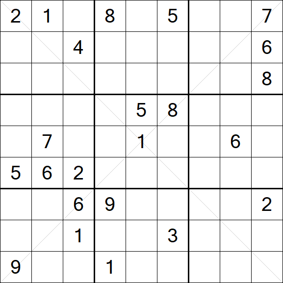 Sudoku X - Difficile
