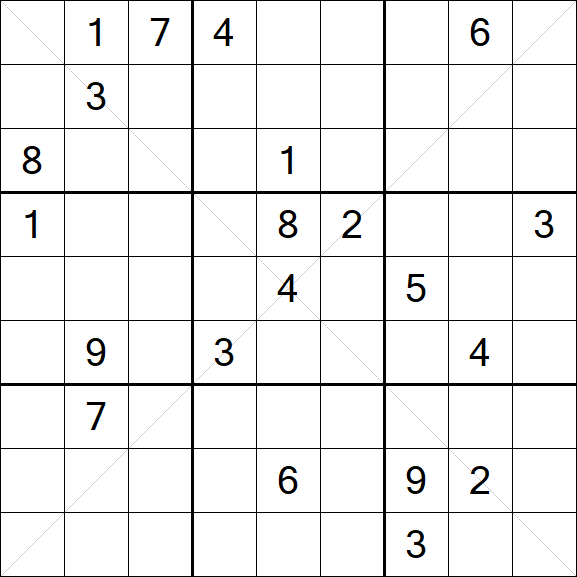 Sudoku X - Difficile